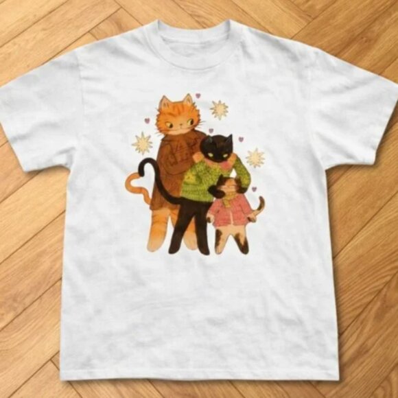 Other - Cute Cat Family Graphic T-Shirt